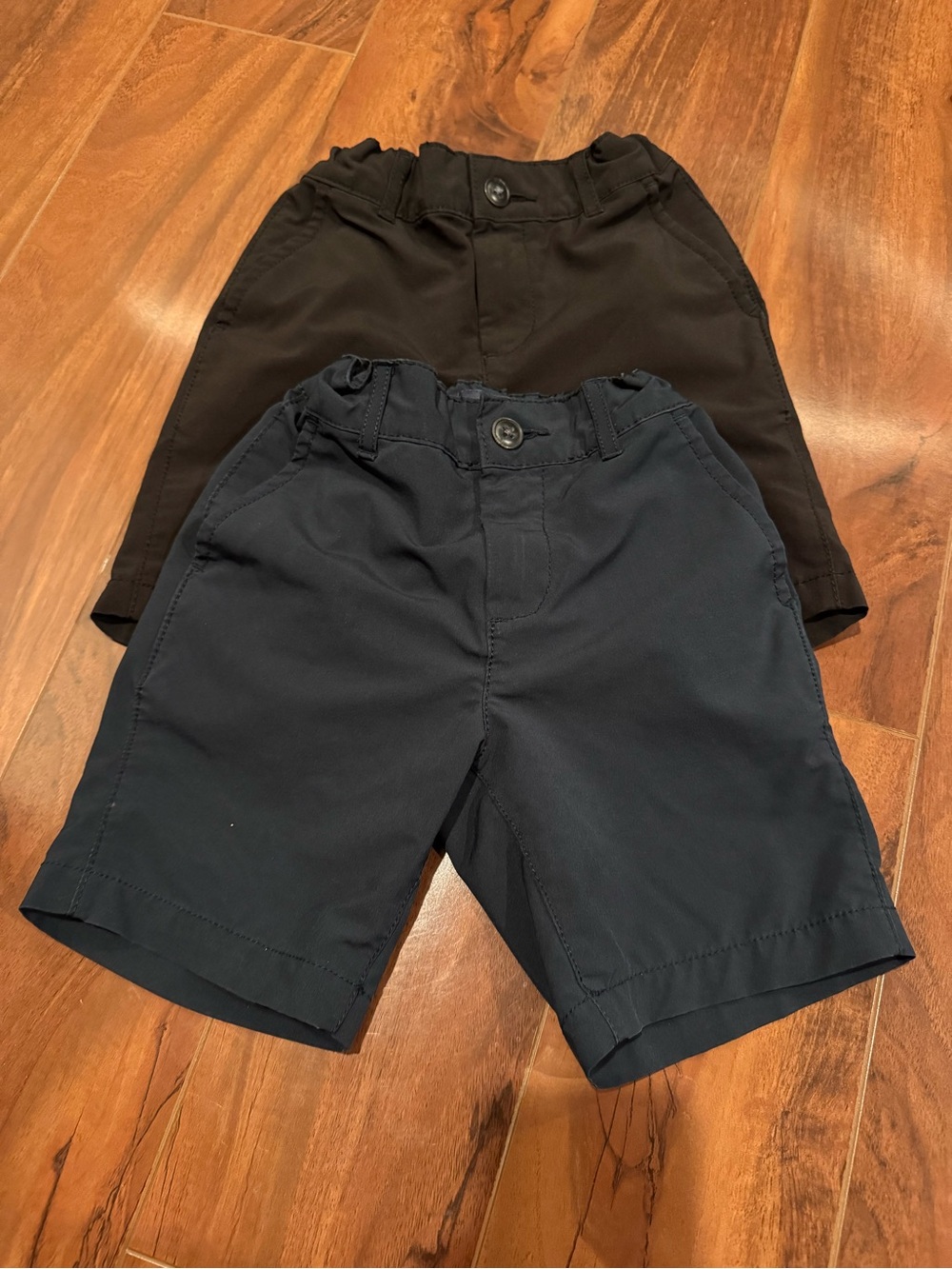 Place Boys Quick Dry Chino Shorts - Navy and Black 5T